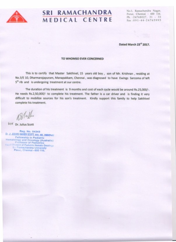 Estimation letter