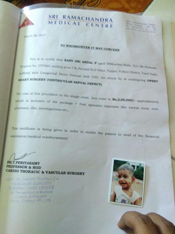Medical report of baby