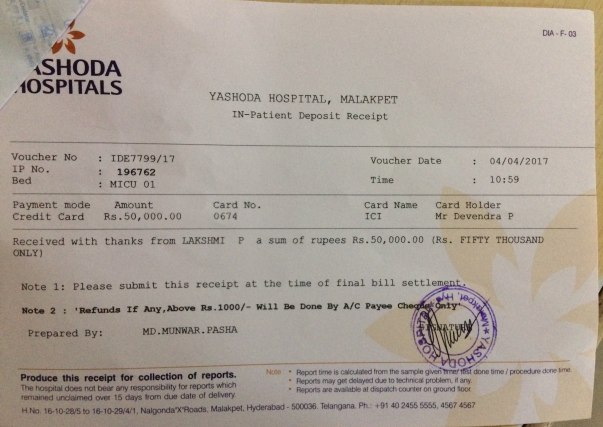 Bill paid 04/04/2017