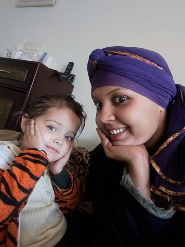 With my daughter