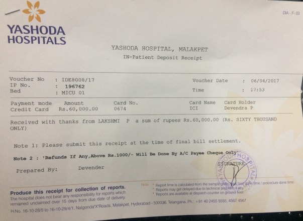 Bill paid on 06/04/2017