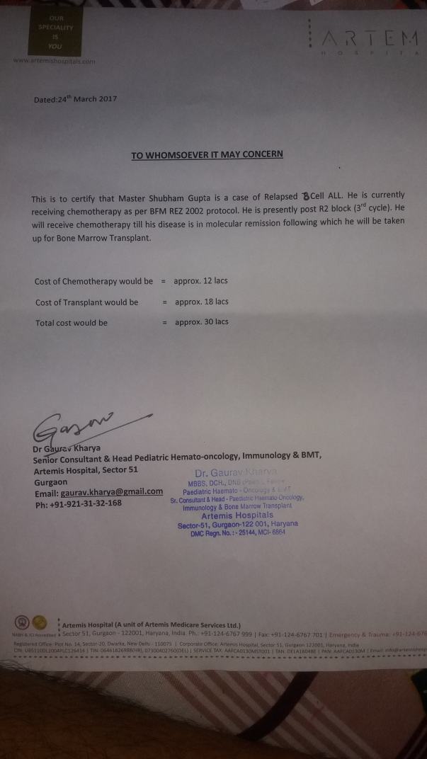 Estimation letter