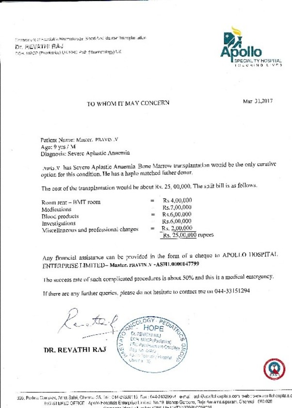 Medical estimate