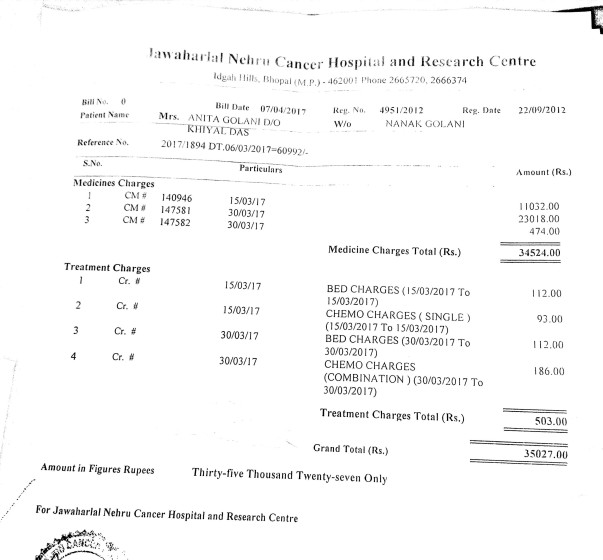 invoice: Chemotherapy