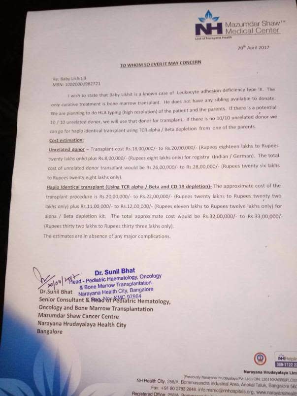 Estimation letter