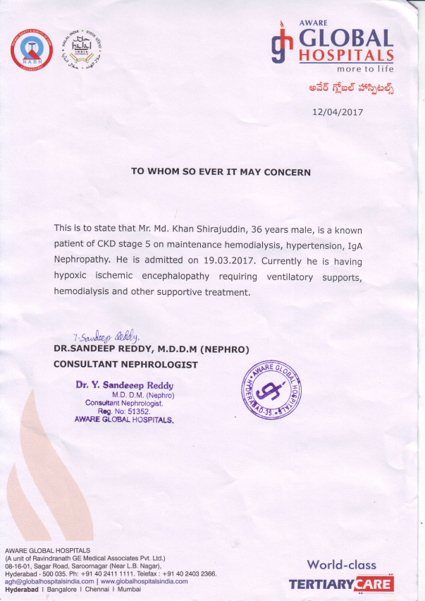 Doctors statement