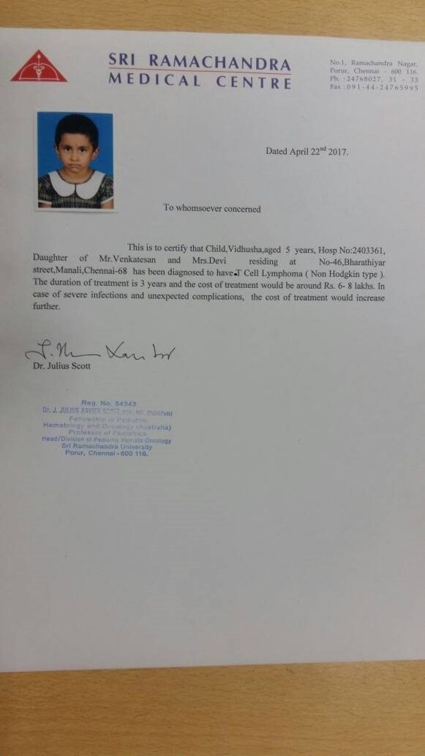 Hospital letter