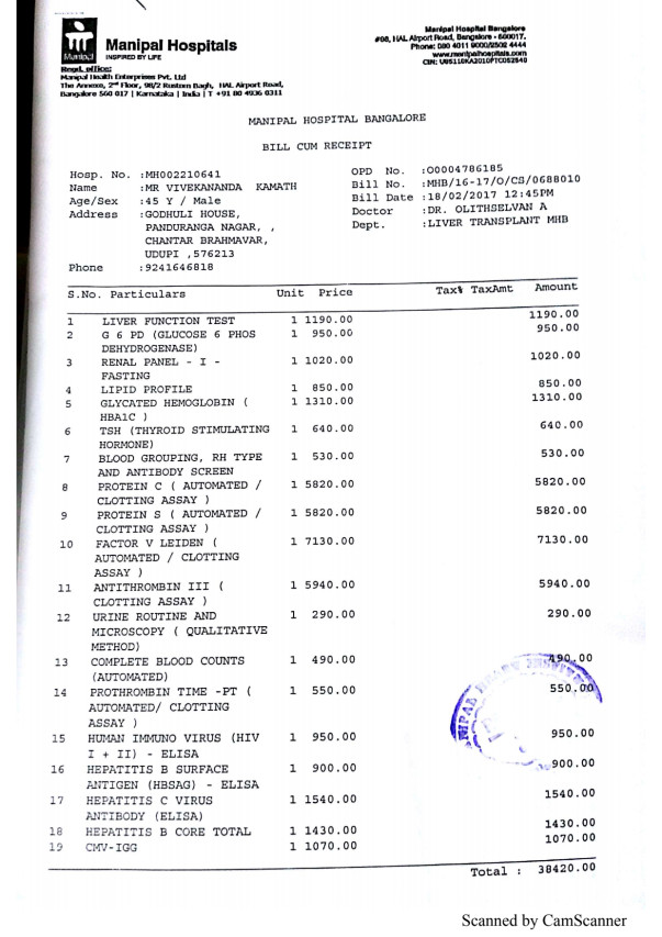 Live Liver Donor - Investigation Charges - 2
