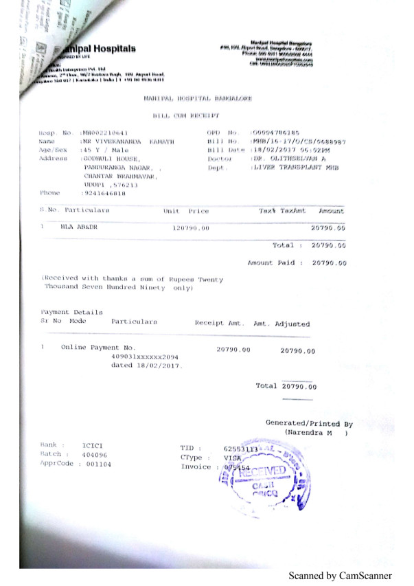 Live Liver Donor - Investigation Charges - 3