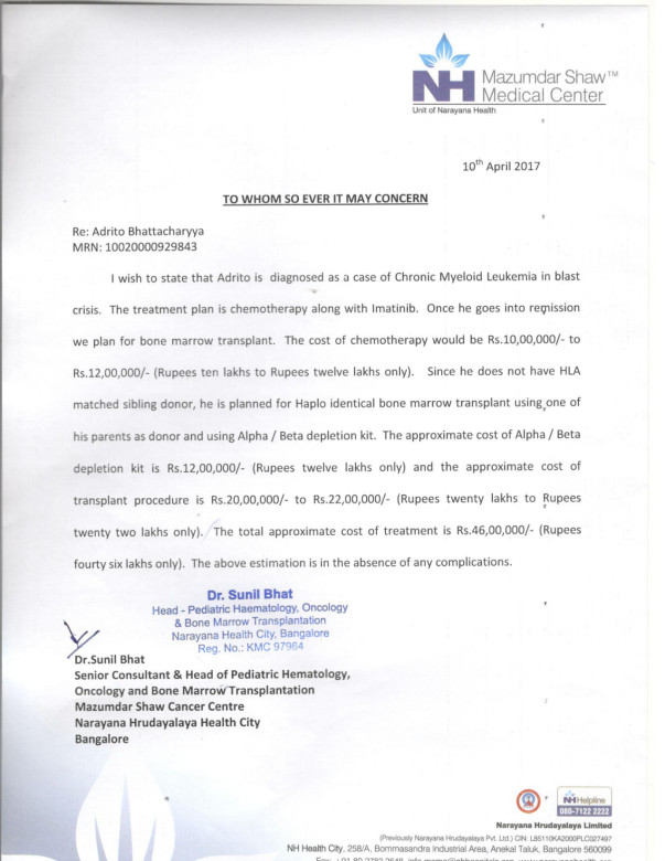 Estimation letter