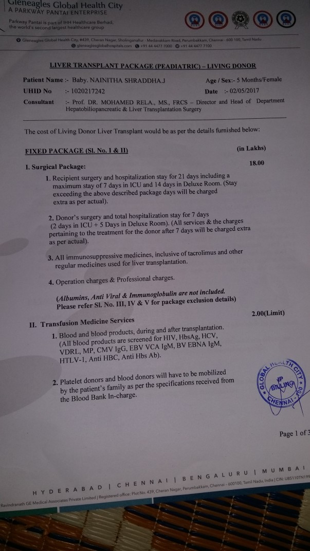 Package For transplant