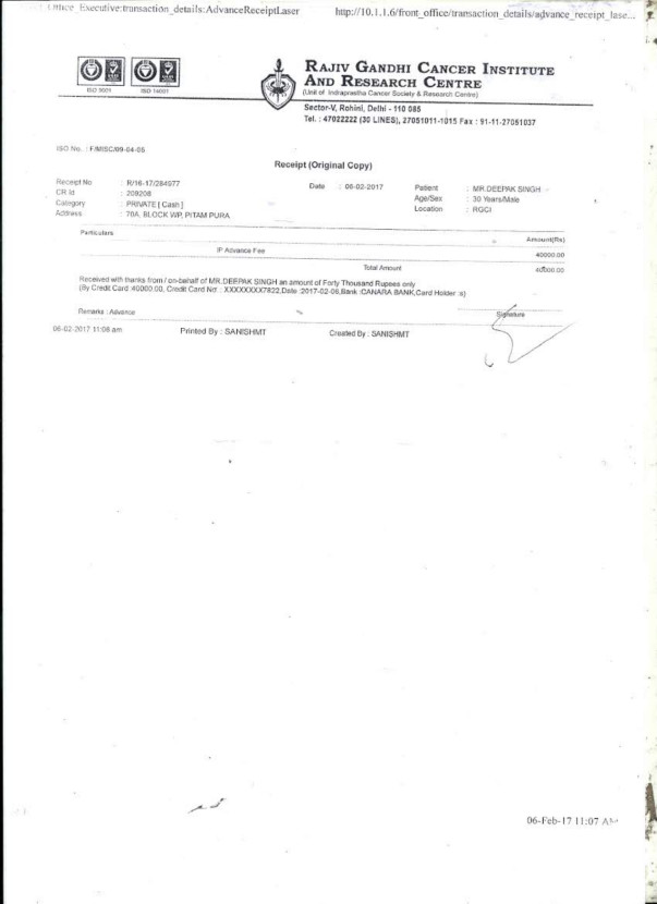 Chemo Bills