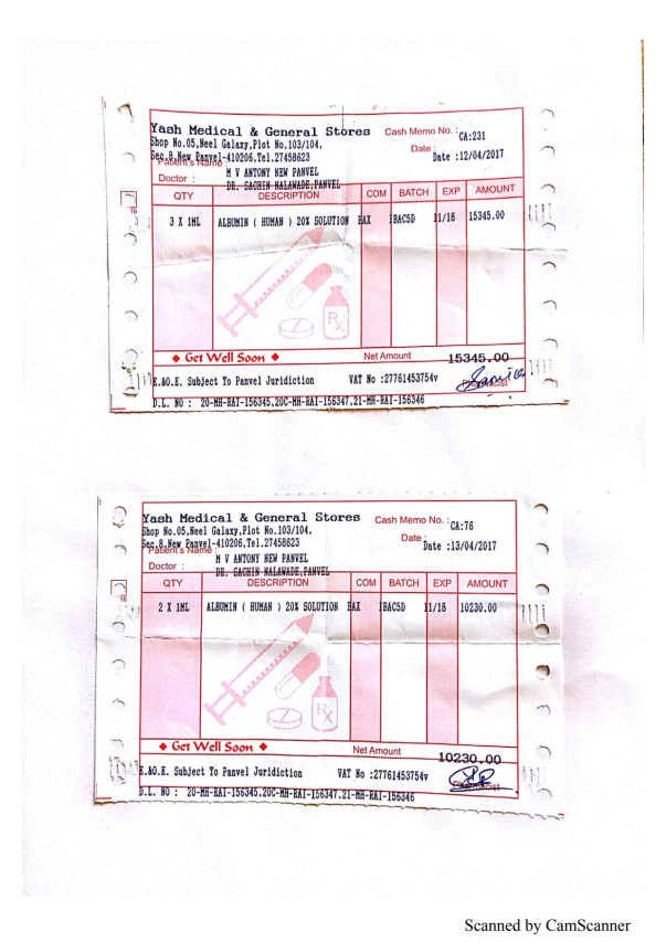 Medical and hospital bills