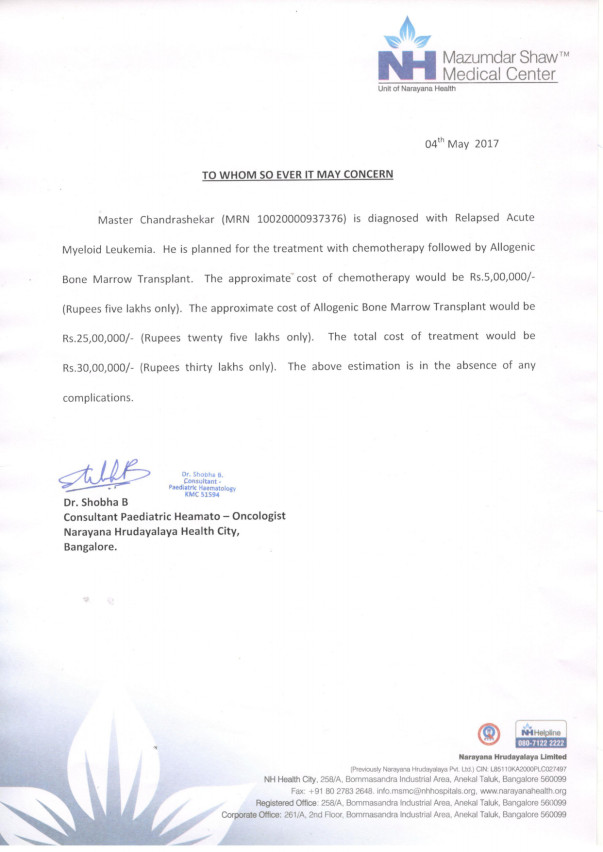 Estimation letter