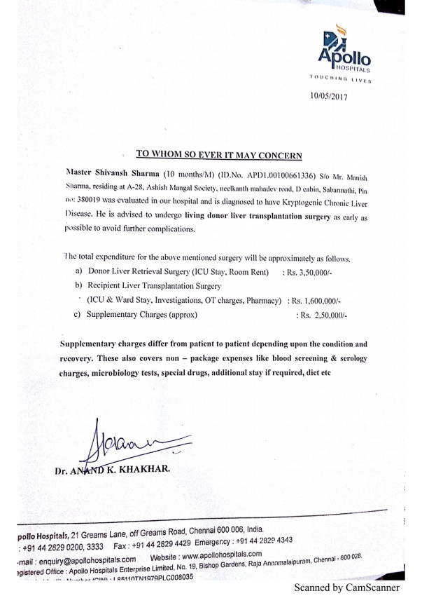 Estimation letter