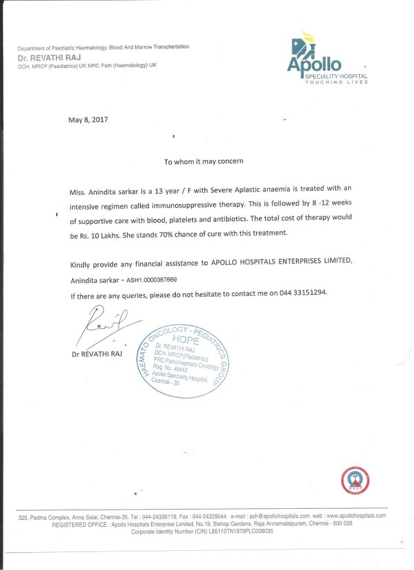 Estimation letter