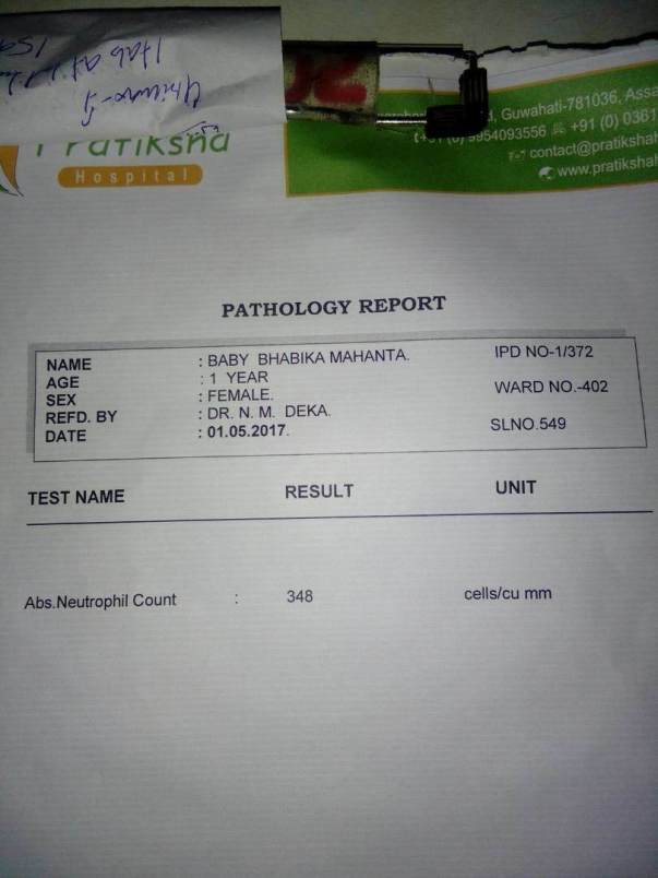 Last neutrophil count