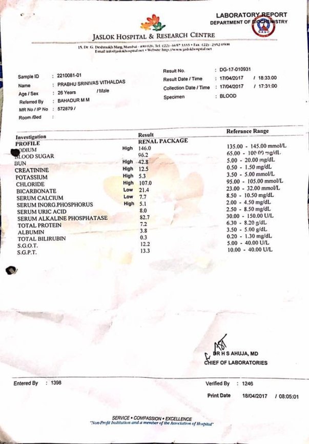 Renal Report