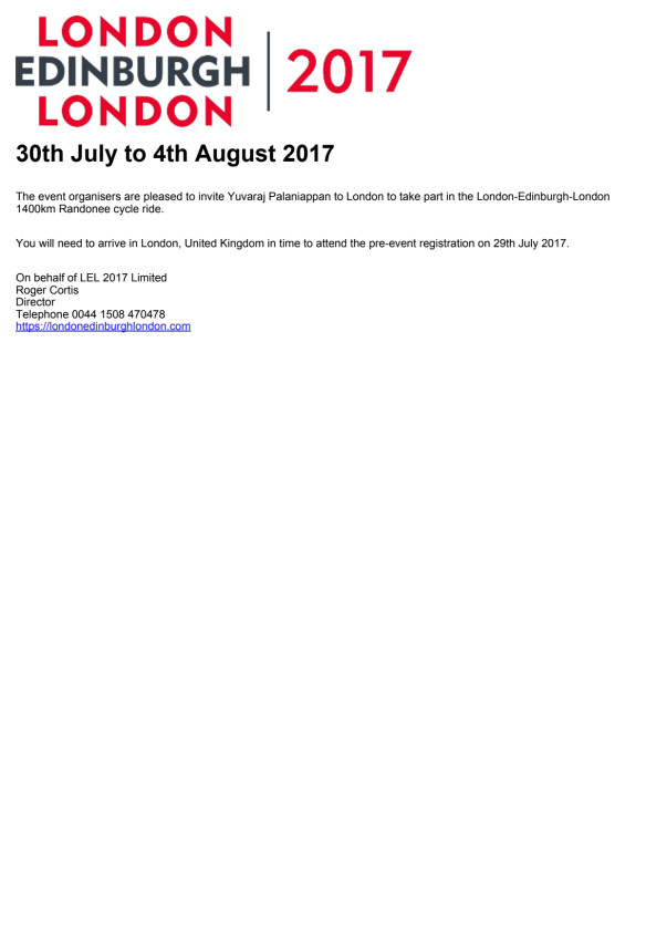 Visa letter