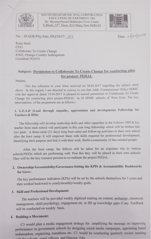 Permission from South Delhi Municipal Corporation (SDMC)