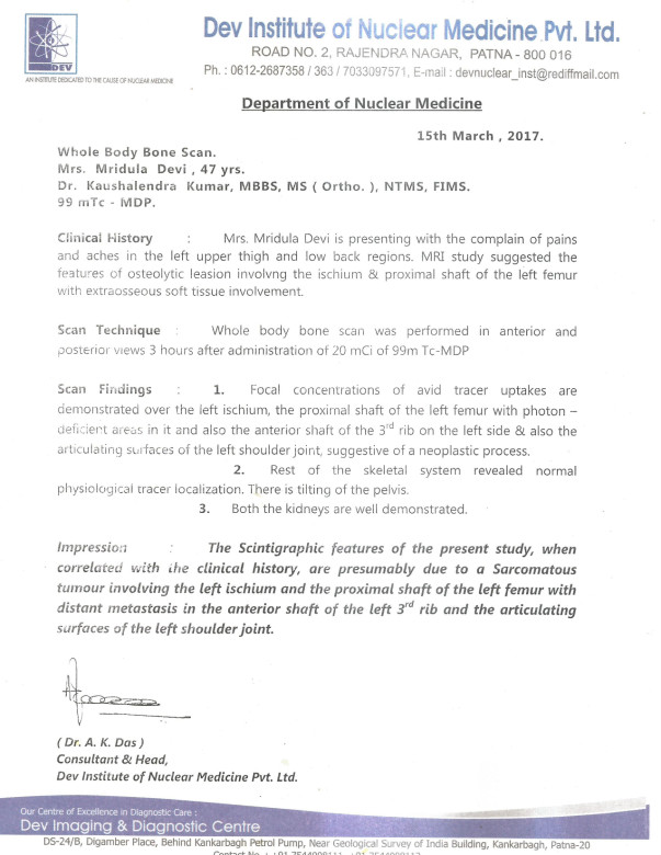 Whole Dody CT Scan Report
