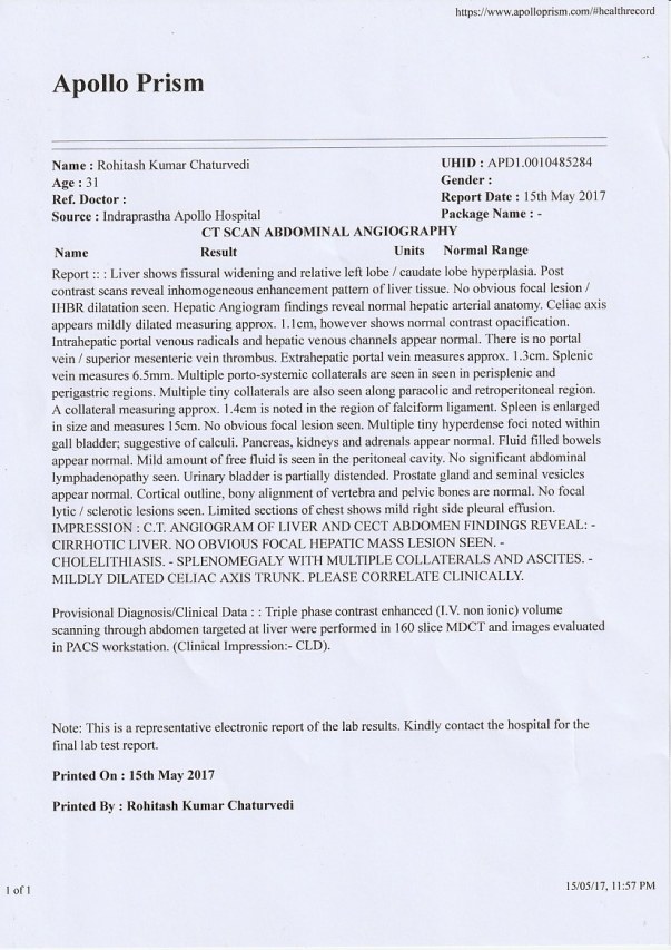 CT Angiography Report