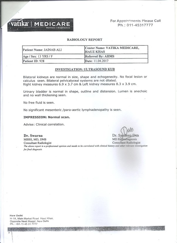 Ultrasound Report