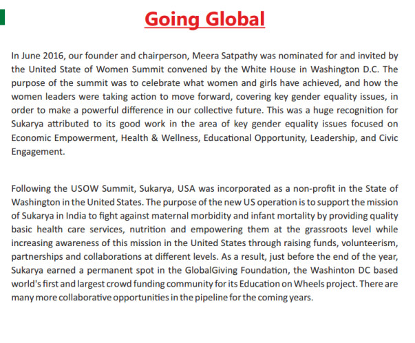 Sukarya Goes Global