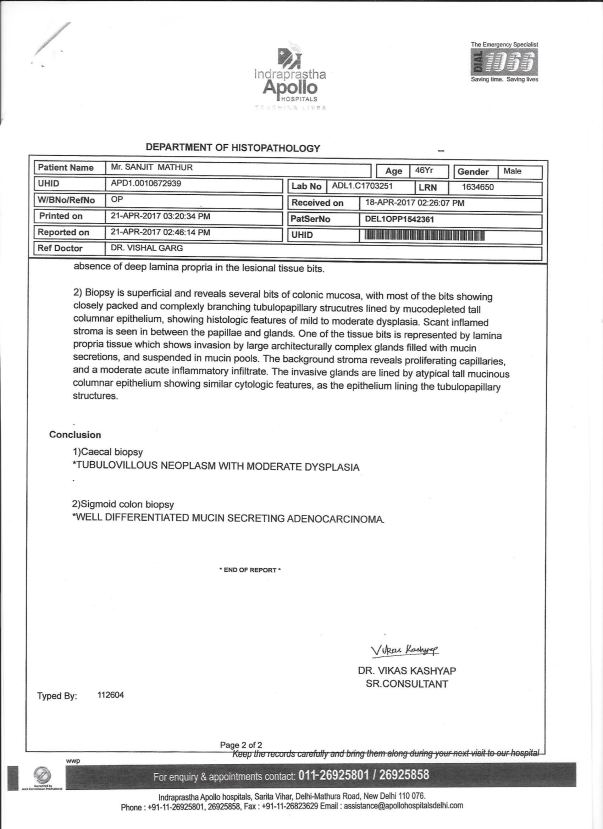 BIOPSY OF COLON-PAGE 2