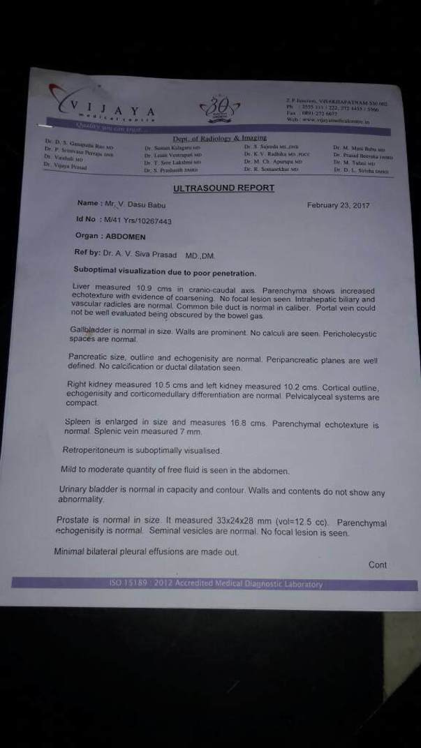 Ultrasound report