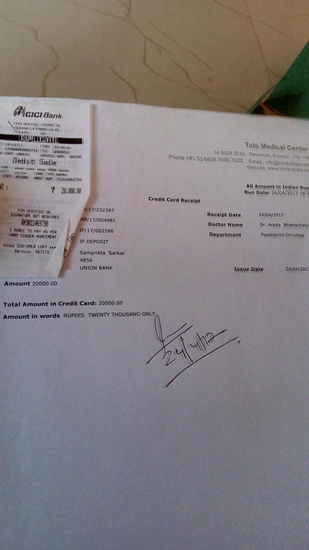 Some of hospital bill