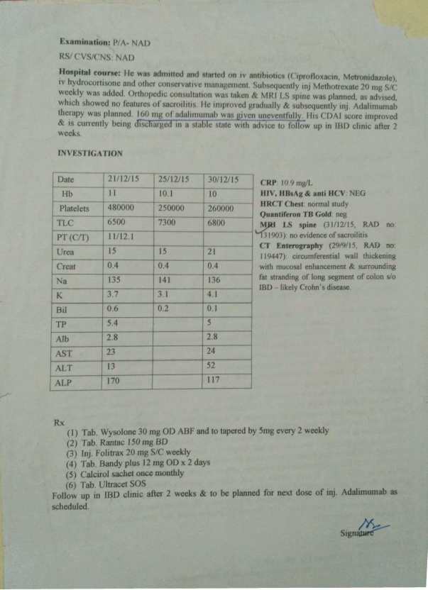 Medical Record - 13 - 1st Hospital Admission Discharge Card - 2