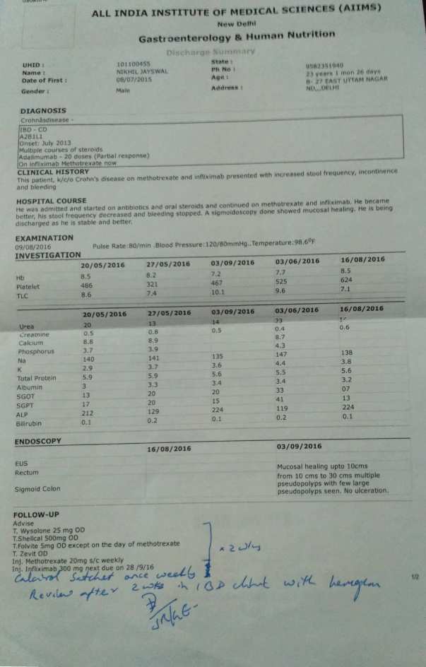 Medical Record - 21 - 4th Hospital Admission Discharge Card