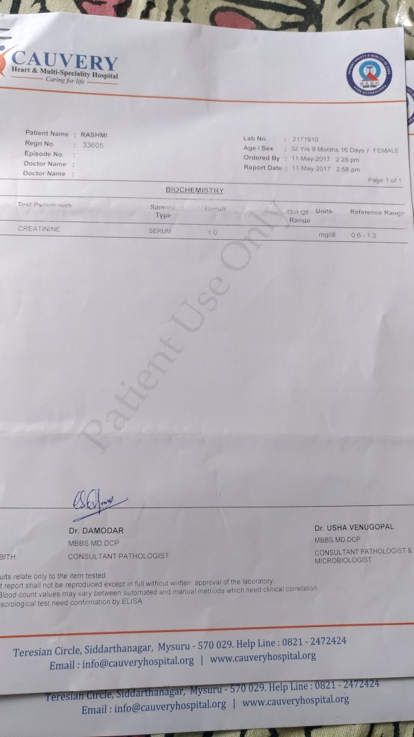Blood report