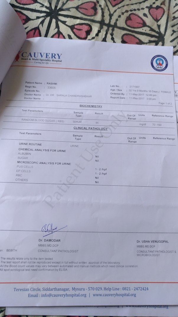 blood report