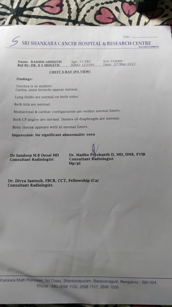 Chest XRay Report
