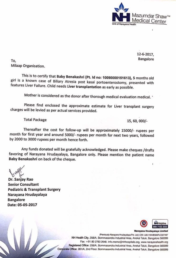 Estimation letter
