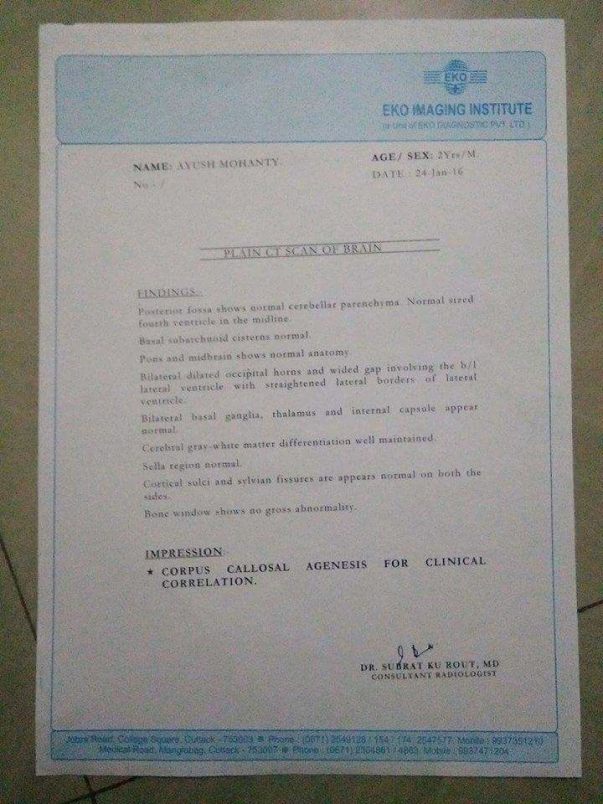 CT scan report