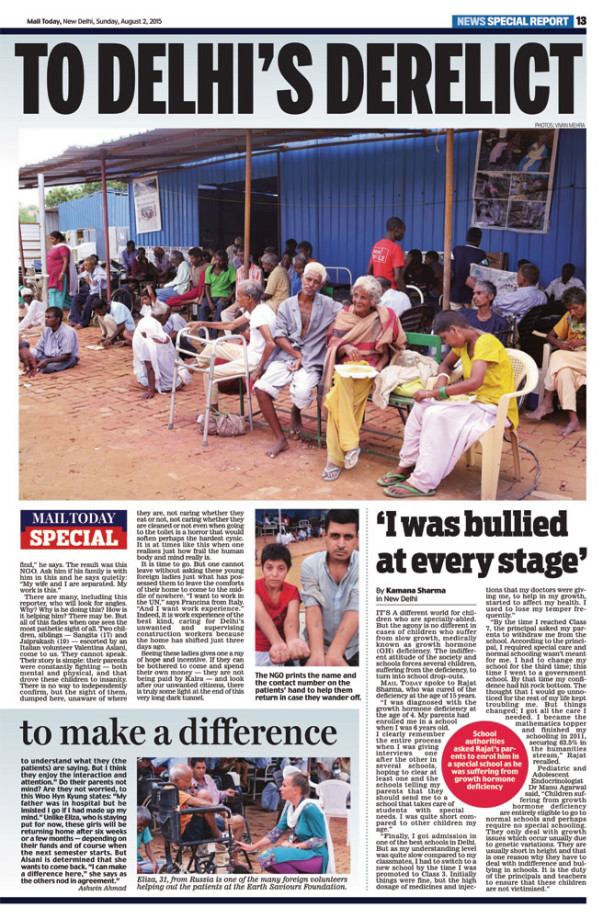 An article from Mail Today about the old age home