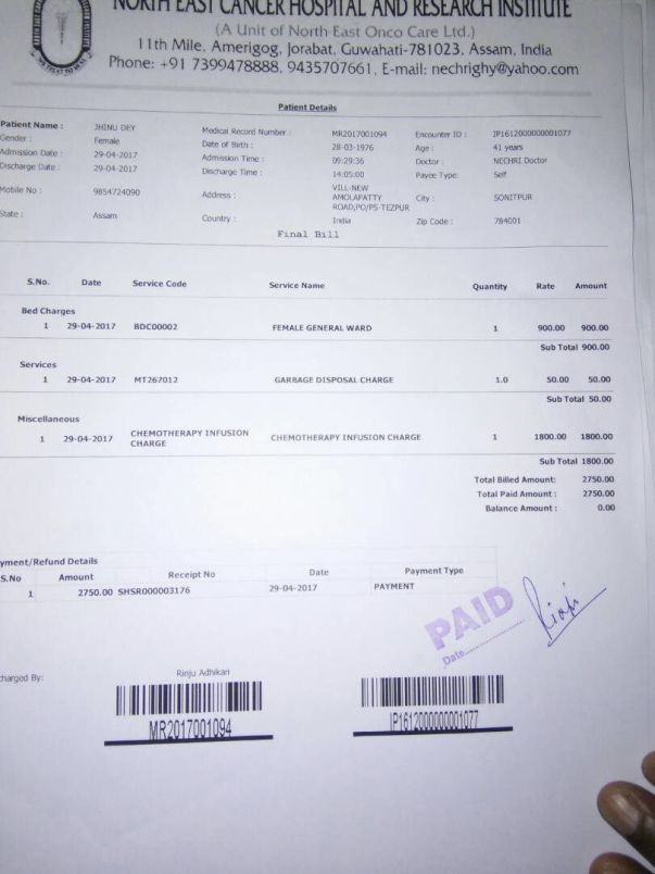 presciption and bills