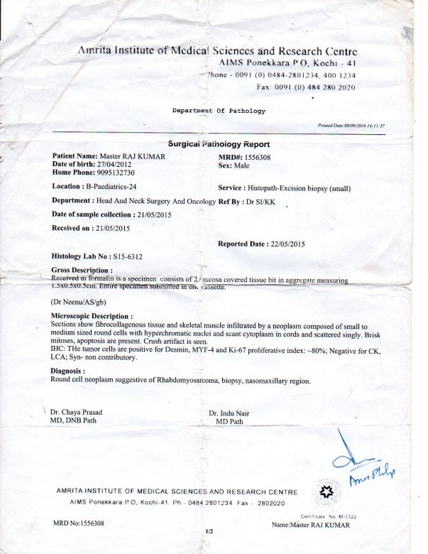 Diagnosis Letter