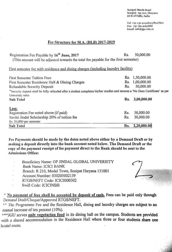 Fees Structure