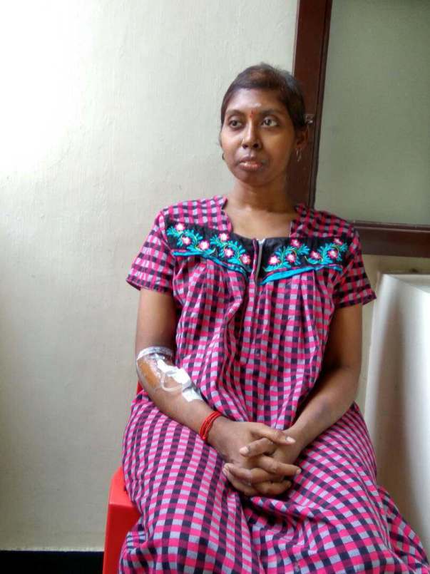 Devi after her 1st chemo - at home