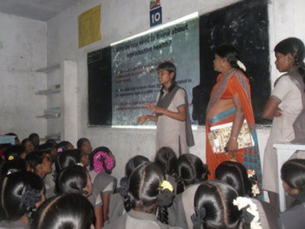 Priya making a presentation at her school on November 14th, 2014