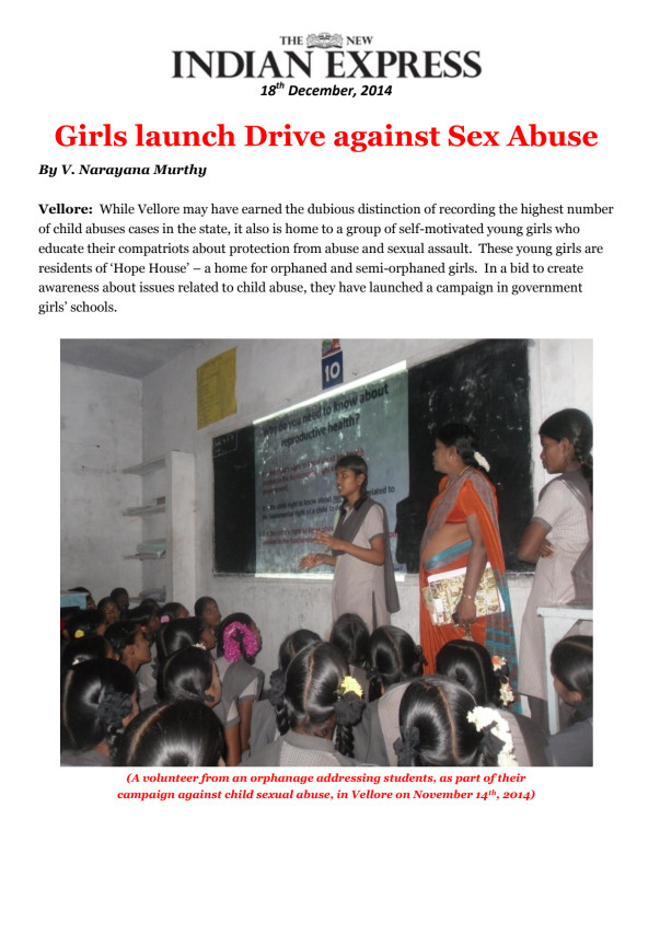 Priya's work being featured in the local newspaper