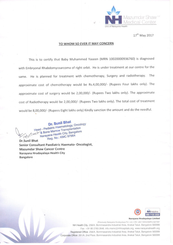 Estimation letter
