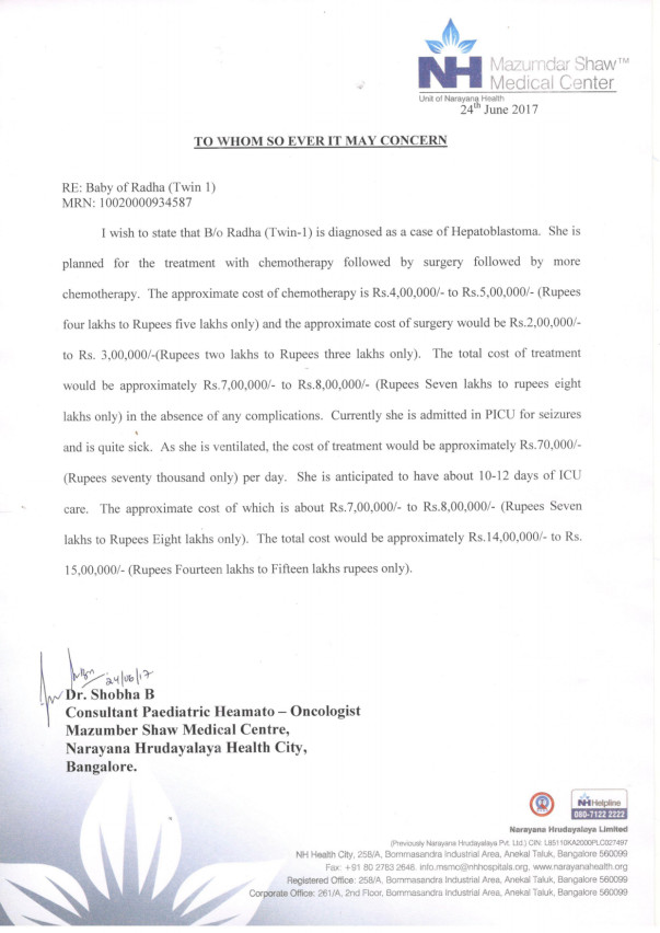Estimation letter
