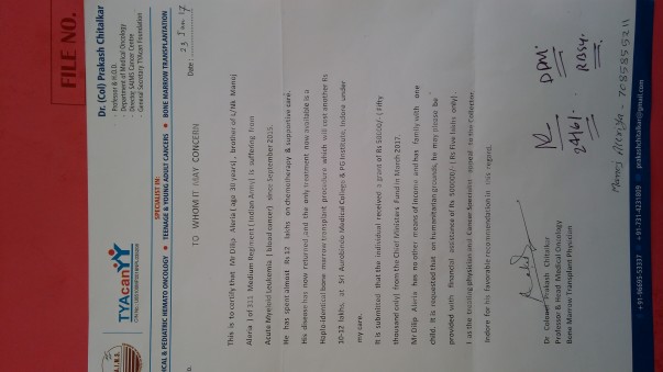 Certificate from doctor