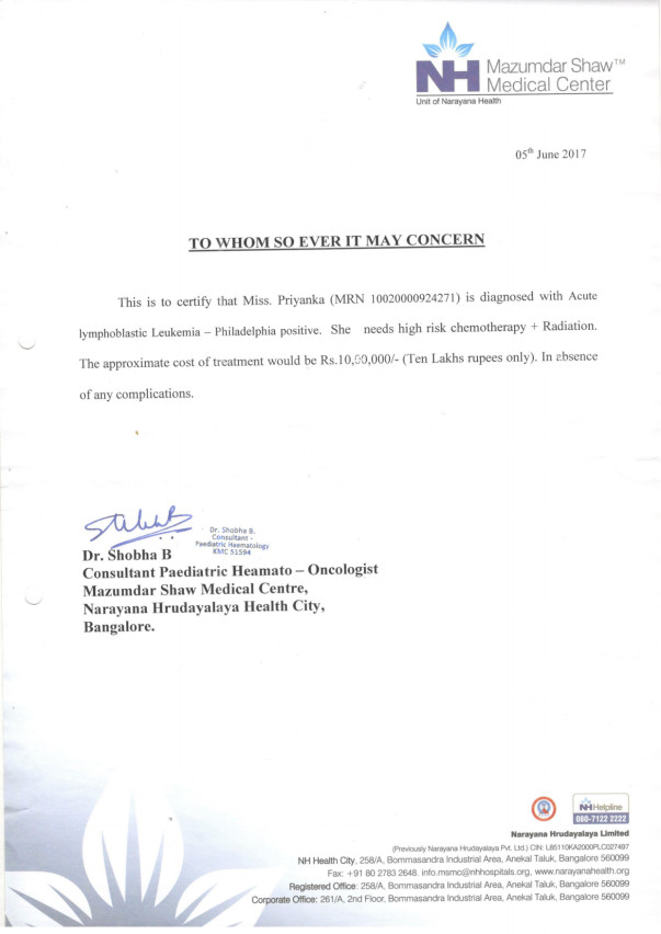 Estimation letter