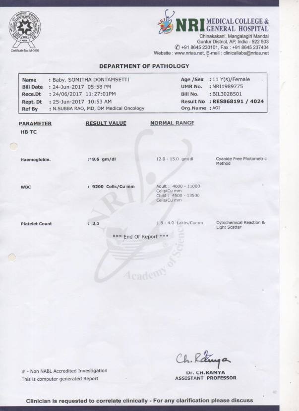 recent test reports
